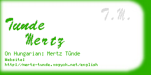 tunde mertz business card